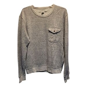Outerknown Men's Marled Gray Hemp & Organic Cotton Crew Neck Sweatshirt - Size S